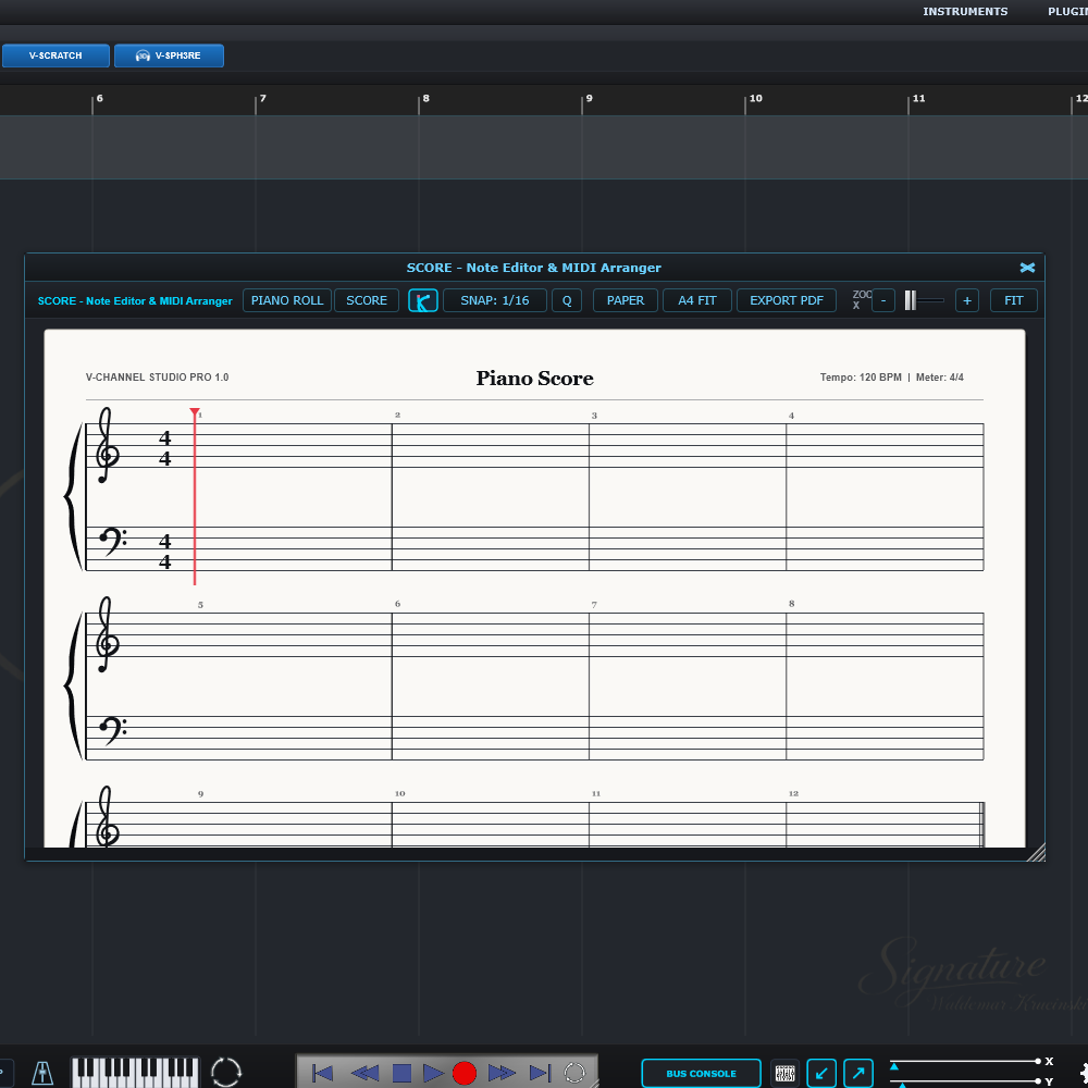 Score & PDF Export